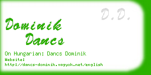 dominik dancs business card